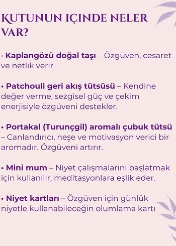 Tasarımcı Özgüven için Şifa Kiti