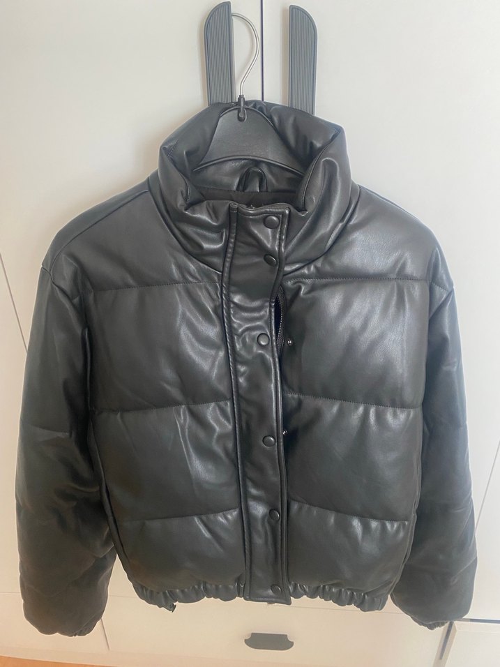 Lee Siyah Deri Kadın Ceket - Görsel 3