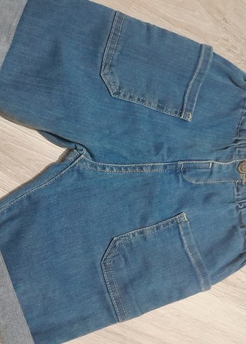 2 3 yaş kız çocuk Bol Kesim Kız Denim Şort - Görsel 2
