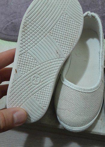 Kız Çocuk Beyaz Elastik Babet Ayakkabı - Görsel 4