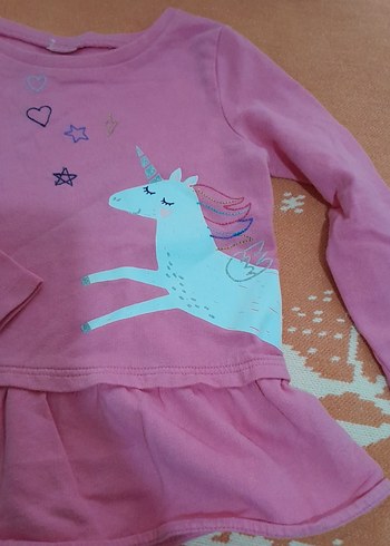 Kız Çocuk Pembe Uzun Kollu Baskılı Sweatshirt - Görsel 2