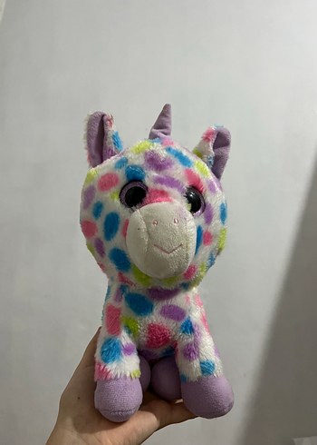 Renkli Noktalı Peluş Oyuncak Unicorn
