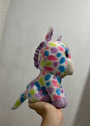 Beden Renkli Noktalı Peluş Oyuncak Unicorn