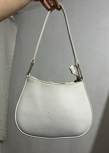 Minimalist Beyaz Deri Kadın Çanta