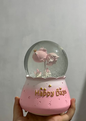 Pembe balık Figürlü Kar Küresi