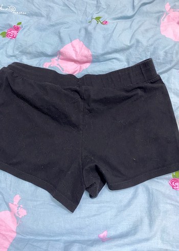 Siyah ince Mini Şort - Görsel 2