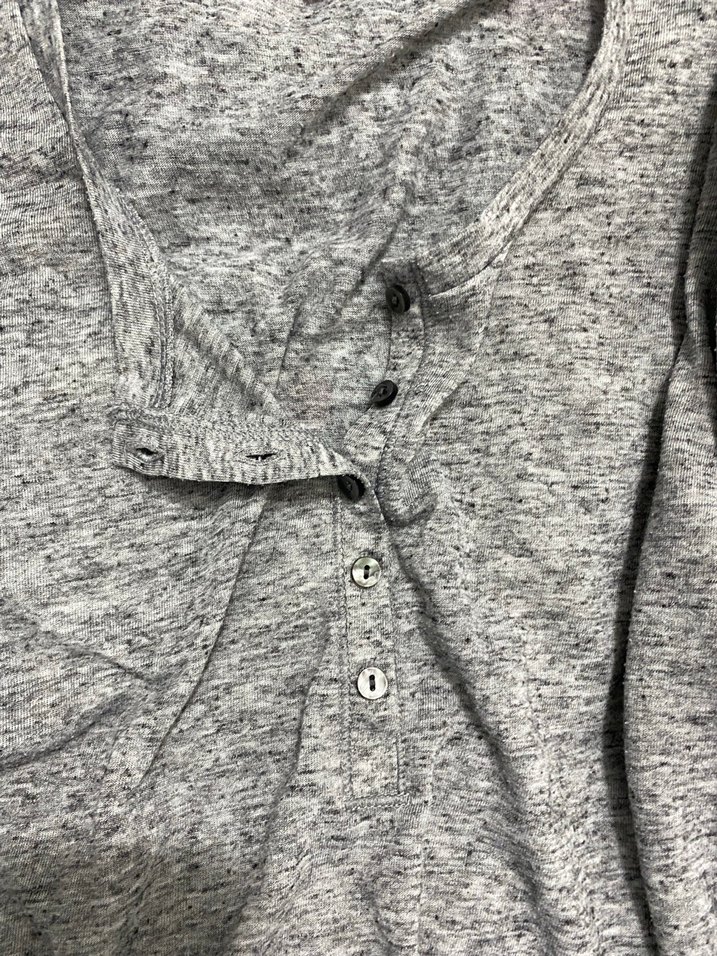 Gri Düğmeli bluz - Görsel 3