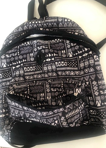 Desenli Bohem Sırt Çantası Siyah Gri - Görsel 5