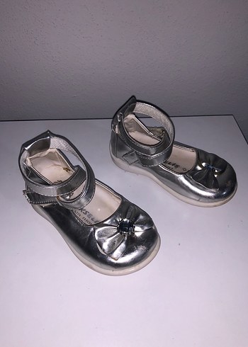 Tokalı Gri Kız Çocuk Babet Ayakkabı - Görsel 3