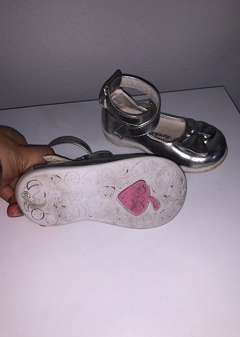 Tokalı Gri Kız Çocuk Babet Ayakkabı - Görsel 4