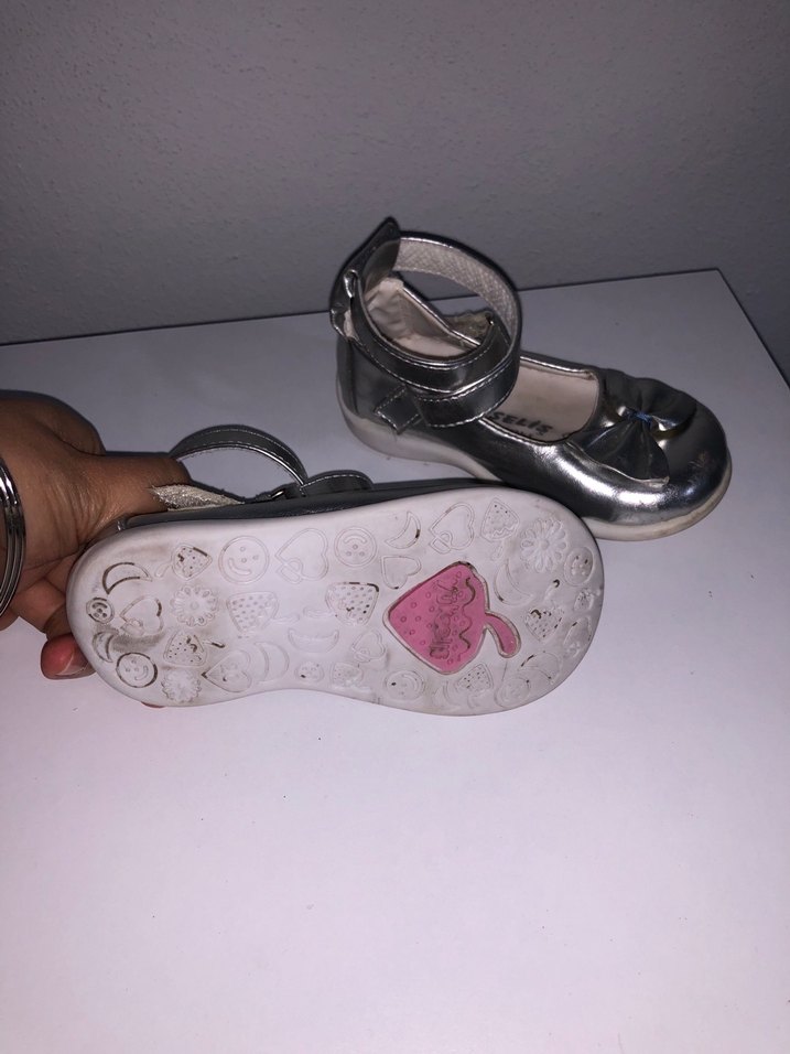 Tokalı Gri Kız Çocuk Babet Ayakkabı - Görsel 4