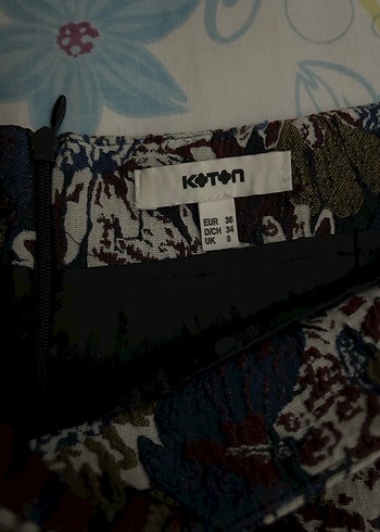 Koton Çiçek Desenli Bohem Mini Etek - Görsel 2