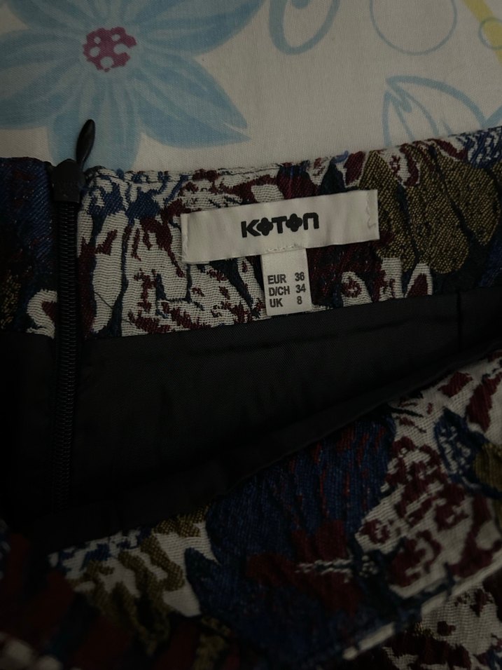 Koton Çiçek Desenli Bohem Mini Etek - Görsel 2