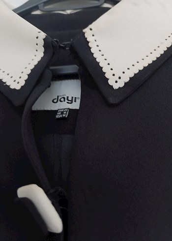 Düğmeli Siyah Klasik Uzun Kadın ceket - Görsel 2