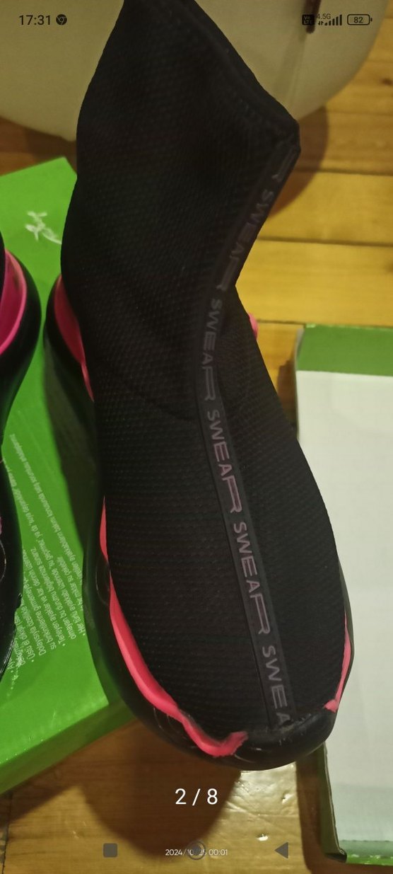 Siyah Kadın Stiletto Topuklu Spor Ayakkabı - Görsel 3