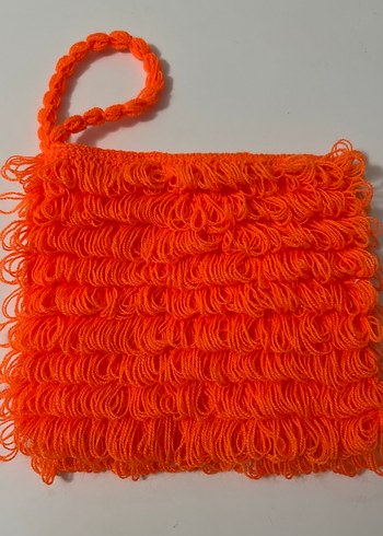 Turuncu Örgü Fırfırlı Banyo Lifi - Görsel 2