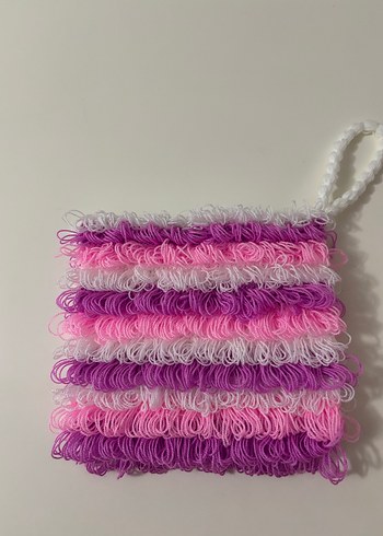 Pembe Beyaz Renkli Banyo Lifi - Görsel 2