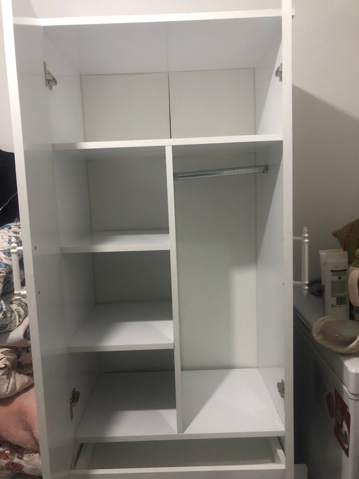 Beyaz  Gardırop 2 Çekmeceli - Görsel 5