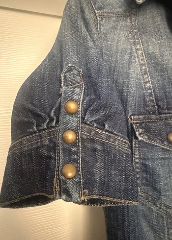 Metal Düğmeli Kadın Kot Pantolon - Görsel 5