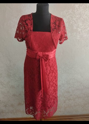 Bordo Dantel Mini Abiye Elbise