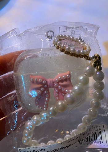 Pembe Boncuklu simli airpods3 kılıf - Görsel 2