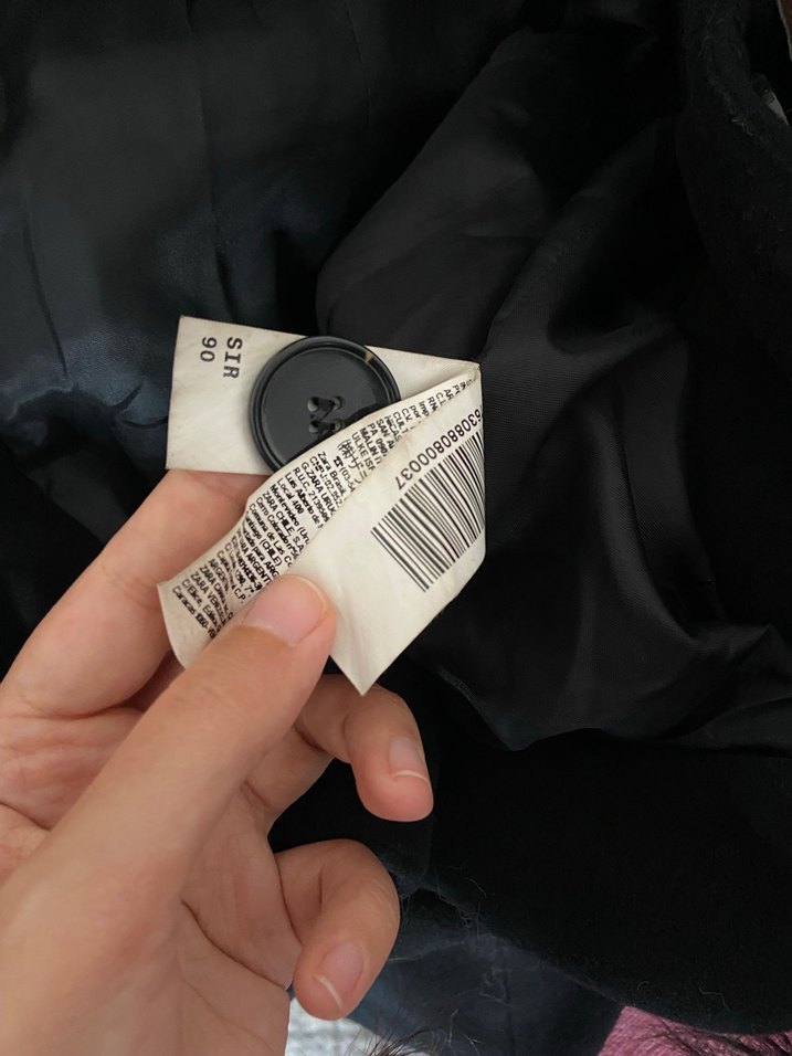 Siyah Uzun Kaban, Kürklü Yaka - Görsel 4