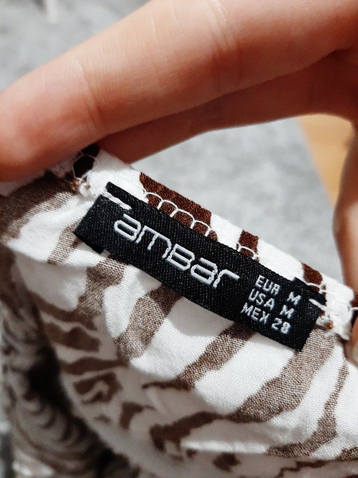 Zebra Desenli Mini Askılı Bluz - Görsel 4