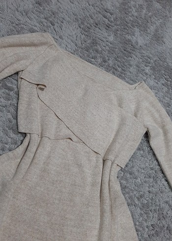 Bej Kadın Triko Kazak - Görsel 2