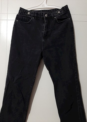 Düğmeli Kadın Kot Pantolon - Görsel 3