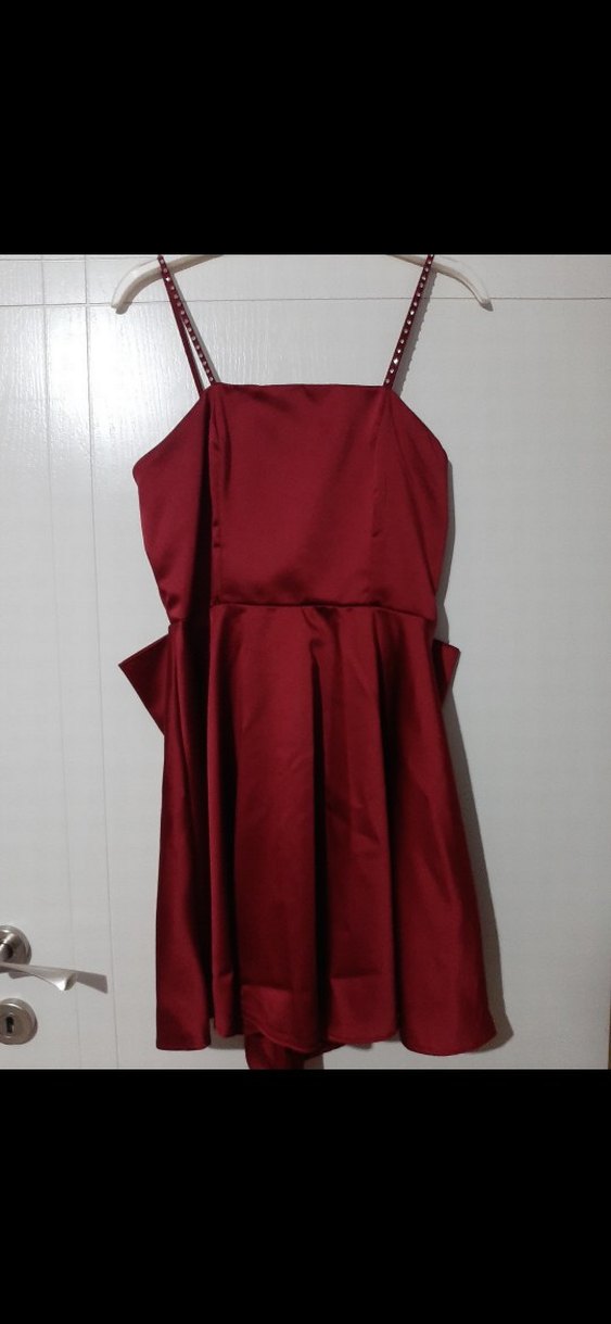 Arkası kurdele elbise - Görsel 4