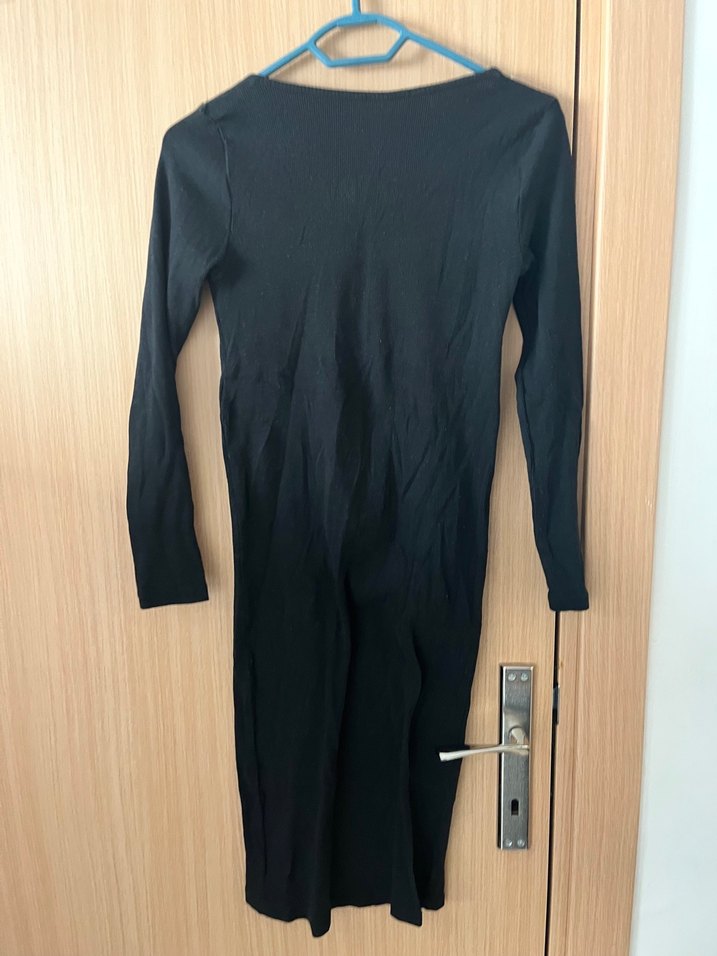 Siyah Uzun Kollu Kadın Elbise - Görsel 2