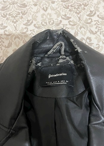 Kadın Siyah Deri Biker Ceket - Görsel 2