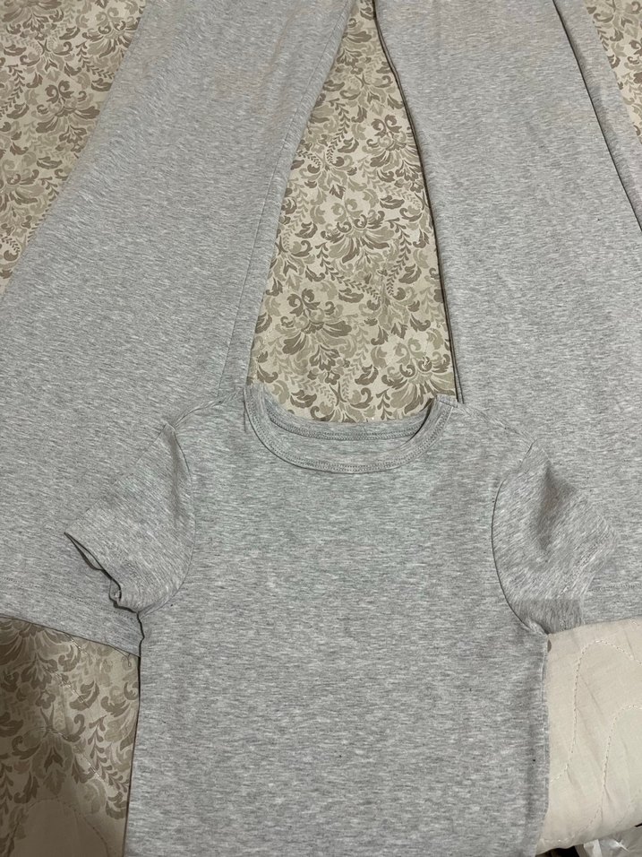 Gri Rahat Kesim Kadın Keten Eşofman Altı - Görsel 2