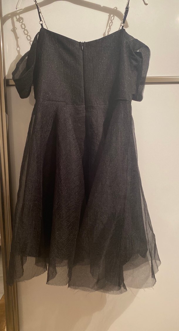 Siyah askılı abiye - Görsel 4