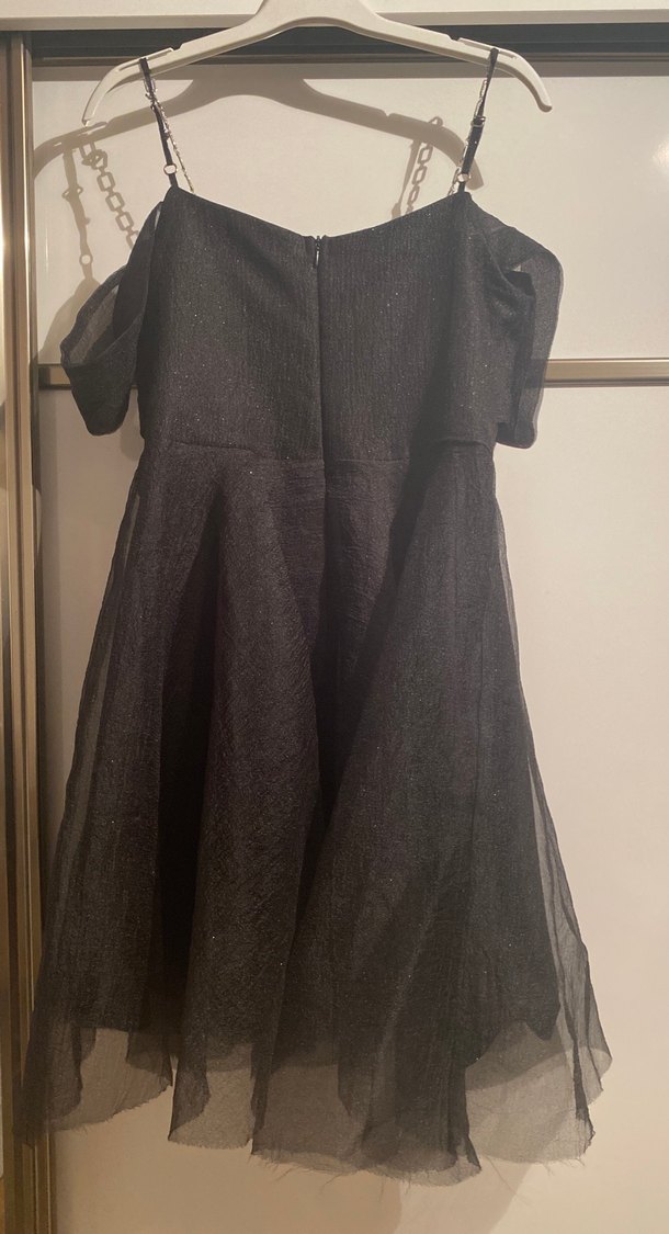 Siyah askılı abiye - Görsel 5