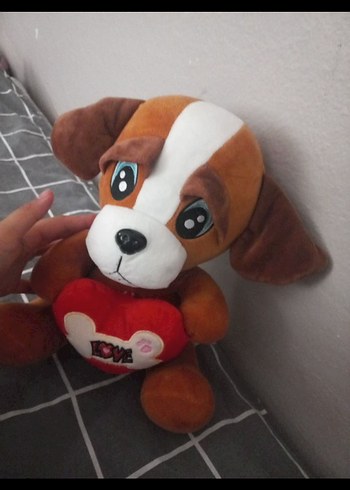 Kalpli Kahverengi Peluş Köpek Oyuncak