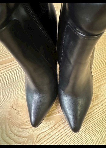 36 Beden siyah Renk Kadın Siyah Deri Gotik Dizüstü Çizme