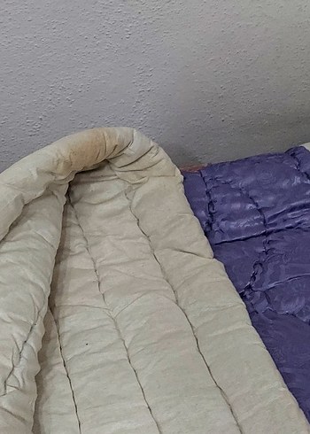 Mor ve Gri Yumuşak Yün Yorgan - Görsel 3