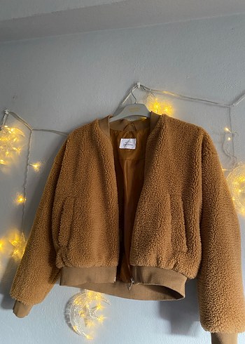 Kahverengi Kadın Kürklü Midi Ceket - Görsel 2