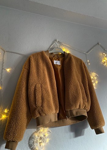 Kahverengi Kadın Kürklü Midi Ceket - Görsel 3