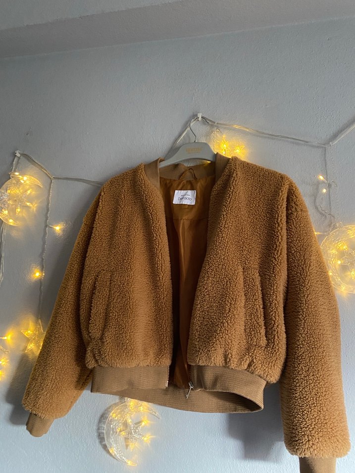 Kahverengi Kadın Kürklü Midi Ceket - Görsel 2