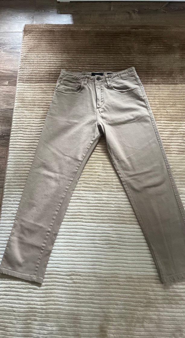 Bej Regular Fit Erkek Kot Pantolon - Görsel 3