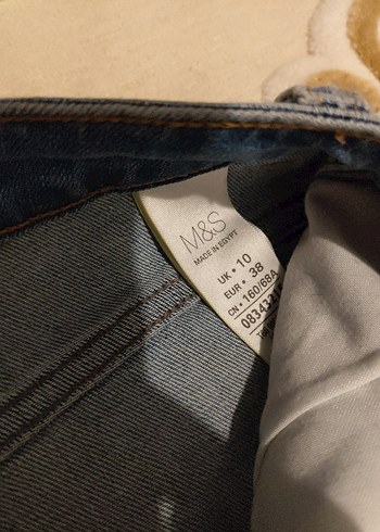 Marks & Spencer M S Koyu Mavi Denim Jean Etek