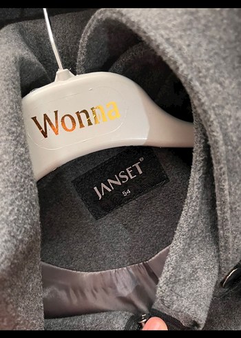 Gri Uzun Kadın Kaban, Kürk Detaylı - Görsel 5