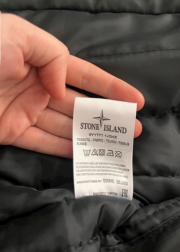 Mavi Kapüşonlu Fermuarlı Stone ısland ceket - Görsel 3