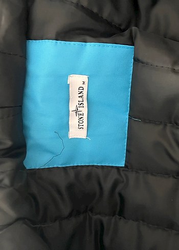 Mavi Kapüşonlu Fermuarlı Stone ısland ceket - Görsel 6