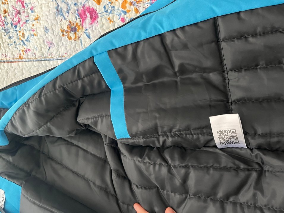 Mavi Kapüşonlu Fermuarlı Stone ısland ceket - Görsel 5