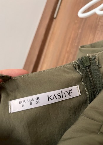 Drapeli Uzun Straplez Kadın Elbise - Görsel 6