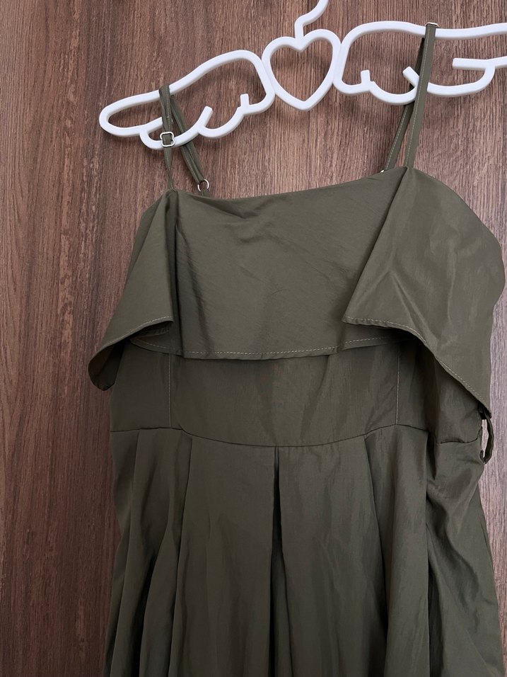 Drapeli Uzun Straplez Kadın Elbise - Görsel 3