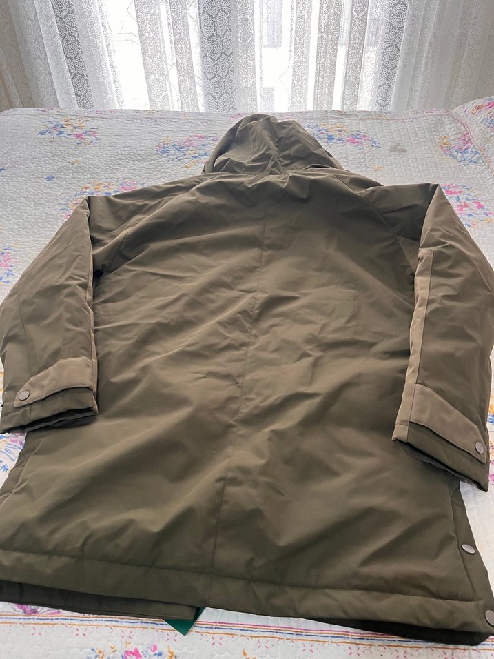 Haki yeşil Uzun Erkek Mont Kapüşonlu - Görsel 5